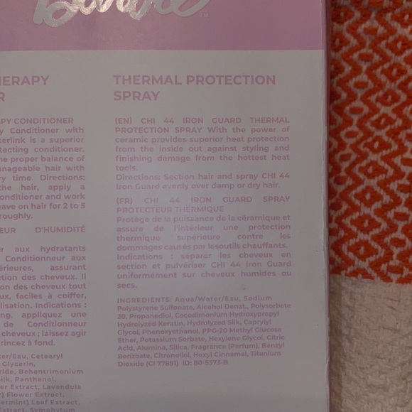 Chi x Barbie Dream Pink hair moisture therapy full size gift set - Picture 4 of 4